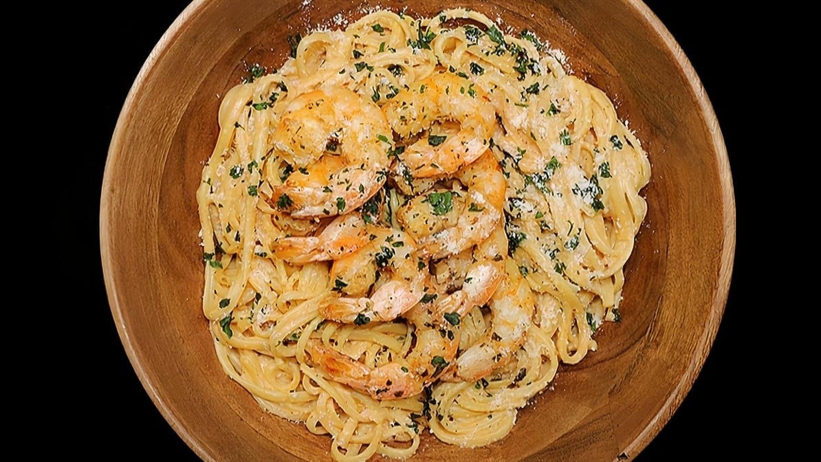 Mini Shrimp Pasta.