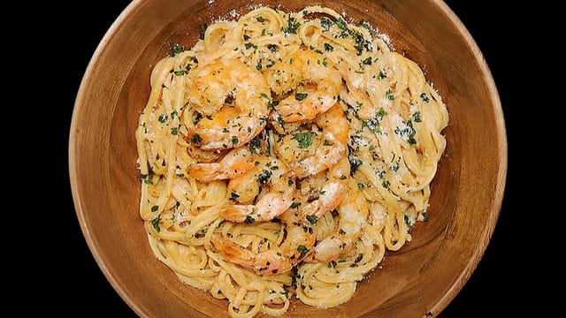 Mini Shrimp Pasta.
