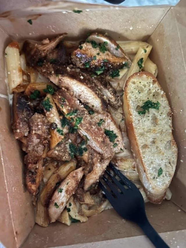 Mini Jerk Chicken Pasta.